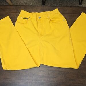 Lauren Ralph Lauren Yellow Wide Leg Pants